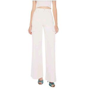 Mother The Undercover Cargo Sneak in Cream Puff Size 26 New With Tags Wide‎ Leg